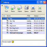 Historic Coccinella message inbox thumbnail on Windows